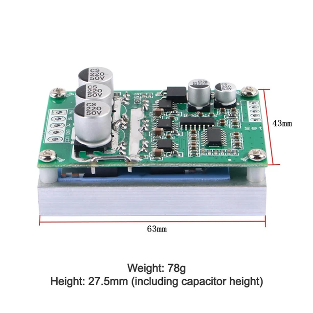 Alt view image 2 of 3 - DC 12 To 36V 500W 15A Brushless Hall Free Motor Driver Board Motor Foward Reverse Speed Controller Control Switch Module