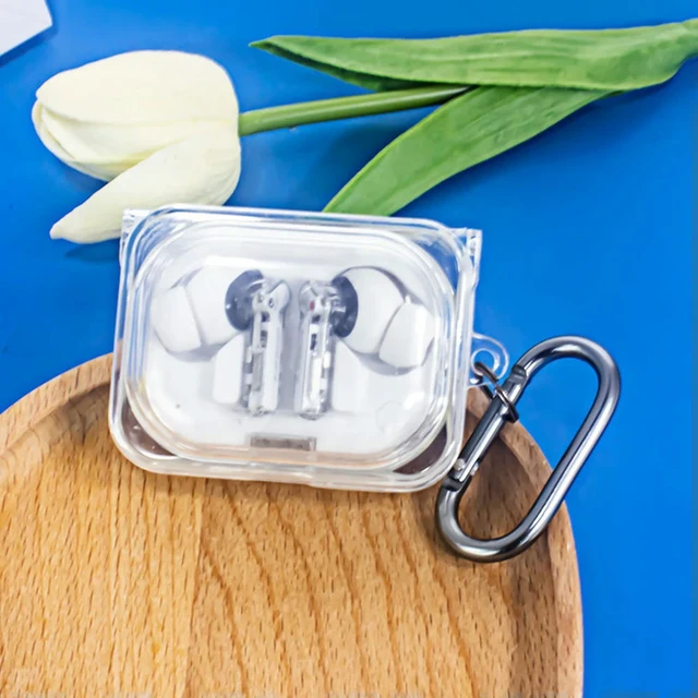 Alt view image 2 of 3 - TPU Protective Case Anti-Scratch with Keychain Lightweight Transparent Cover Earbuds Charging Case Skin Cover for Nothing Ear(a)