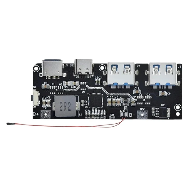 Alt view image 3 of 3 - Bi-directional Mobile Power Supply Module QC Protocol 5 USB Quick Charging Board Fast Charge Module for QC4 PD3.0 Input Output