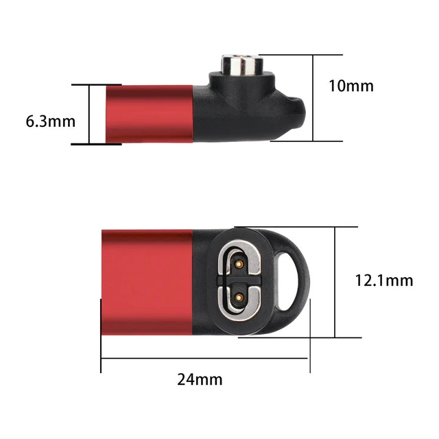 Alt view image 2 of 3 - 90 Degree Bending Charging Adapter Converter with Lanyard Hole for AfterShokz OpenComm ASC100SG/C102 Magnetic Charger Converter