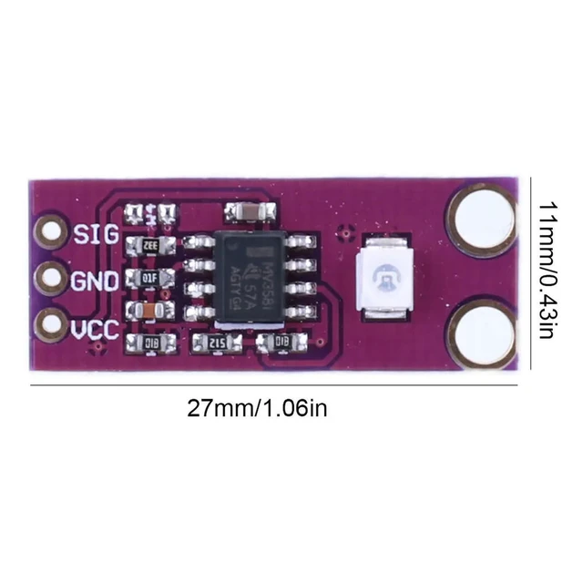 Alt view image 2 of 3 - GUVA-S12SD UV Detection Sensor Module High Sensitivity 240nm-370nm Light Sensor 2.5V-5V for