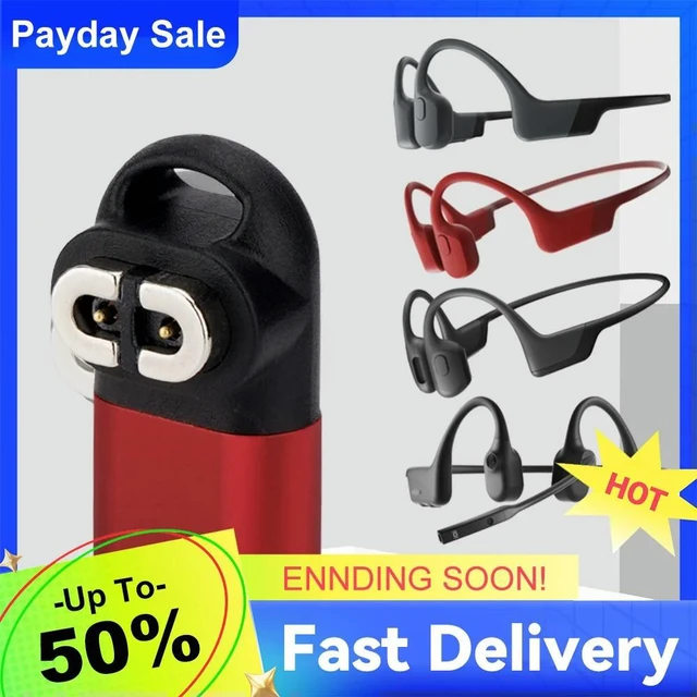 Main image of 90 Degree Bending Charging Adapter Converter with Lanyard Hole for AfterShokz OpenComm ASC100SG/C102 Magnetic Charger Converter