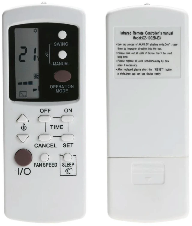 Main image of Universal White LCD A/C Air Conditioner Remote Control Timer Switch Clock Remote Control for Galanz GZ 1002A-E3