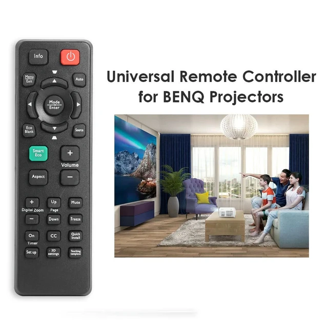 Alt view image 2 of 3 - Home Life Control Remote Control for BENQ Projector MS504 MX505 MS521P MS522P MS524 MW526 MX525 MS517
