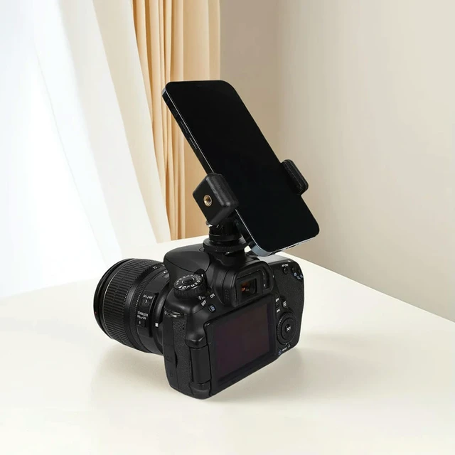 Alt view image 2 of 3 - Phone Holder 360° Rotation Phone Mount for Camera Hot Shoe Monitor Flexible Tripod Adapter for DSLR Camera