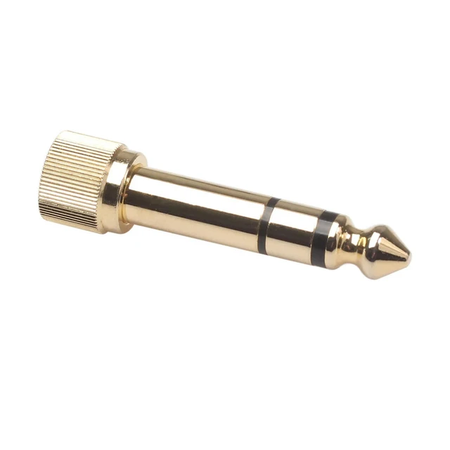 Alt view image 3 of 3 - 6.35mm Male to 3.5mm Female Jack+3.5mm Plug Connector Amplifier Audio Adapter