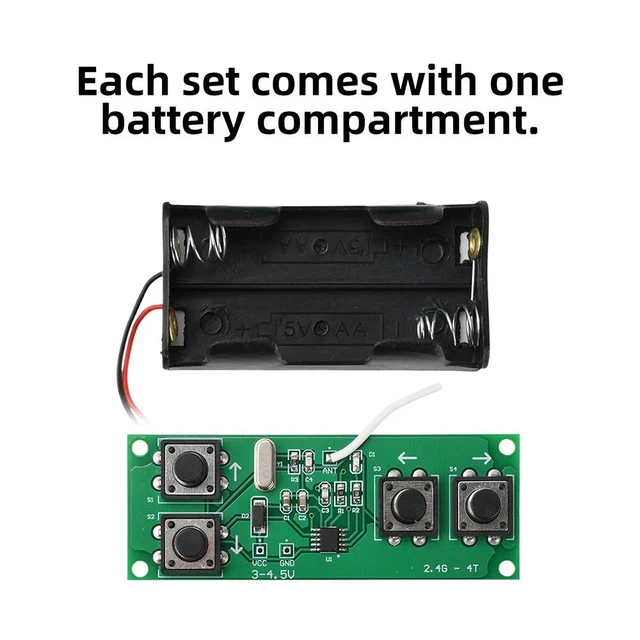 Alt view image 2 of 3 - 2.4GHz 4 Channel Remote Control Receiver Board Kit Toy Car Models Boat Models Tank DIY Remote Controller Accessories