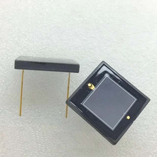 Main image of 1PCS 2DU10 10x10mm Silicon Photocell Laser Receiver 400-1100nm with 2pins