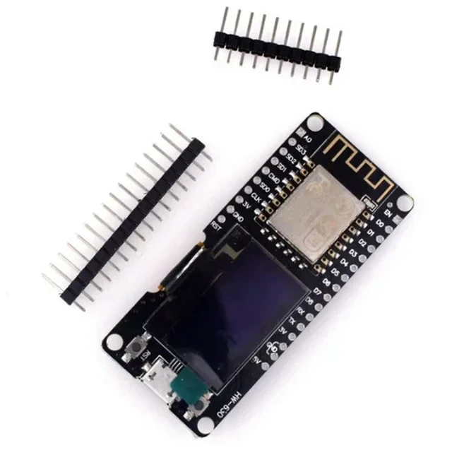 Alt view image 2 of 3 - ESP8266 ESP-12F Module CP2102 Development Board 0.96 inch OLED Display with Pin for Anrduino NodeMCU WeMos