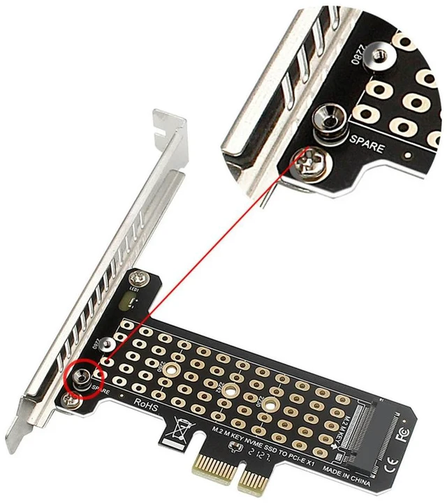 Main image of M.2 NVME To PCIe4.0 X1 Adapter Card 32Gbps Hard Disk Adapter Card with Heat Sink for M Key M.2 NVME SSD 2230/2242/2260/2280