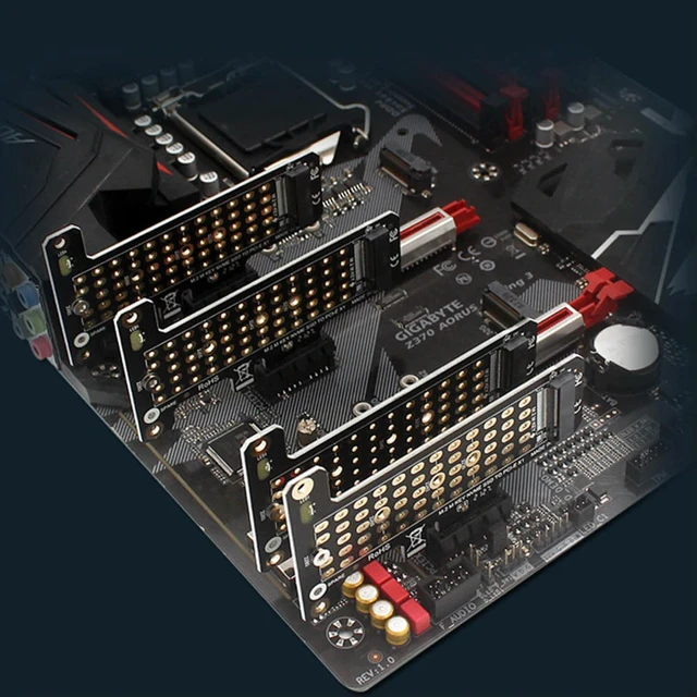 Alt view image 3 of 3 - M.2 NVME To PCIe4.0 X1 Adapter Card 32Gbps Hard Disk Adapter Card with Heat Sink for M Key M.2 NVME SSD 2230/2242/2260/2280