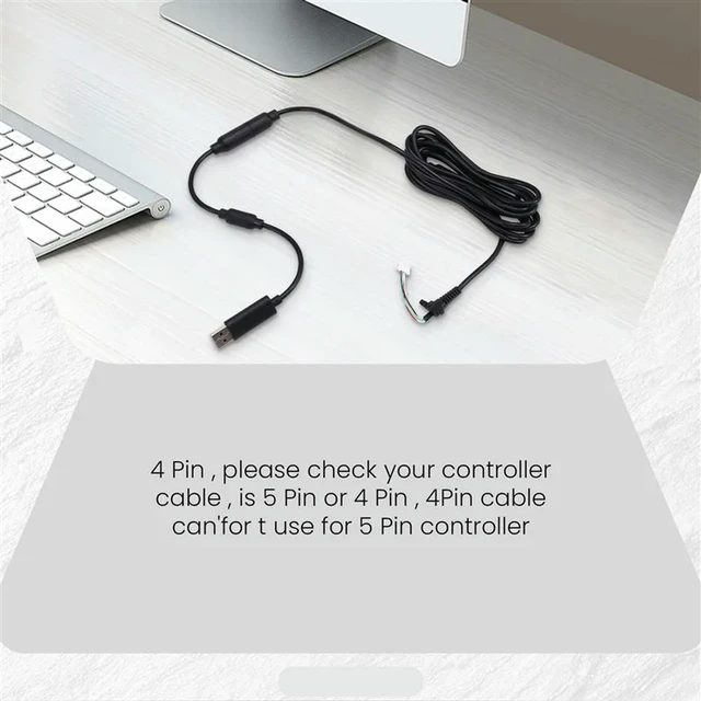 Alt view image 3 of 3 - USB 4 Pin Cable Cord Cable For Xbox360 Wired Joystick Cable For Xbox360 4Pin Cable