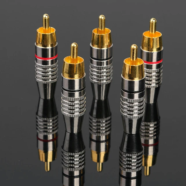 Alt view image 3 of 3 - 10pcs Audio Video Plug Professional DIY RCA Speaker Adapter Plug Accessories for DIY Audio Video Cable