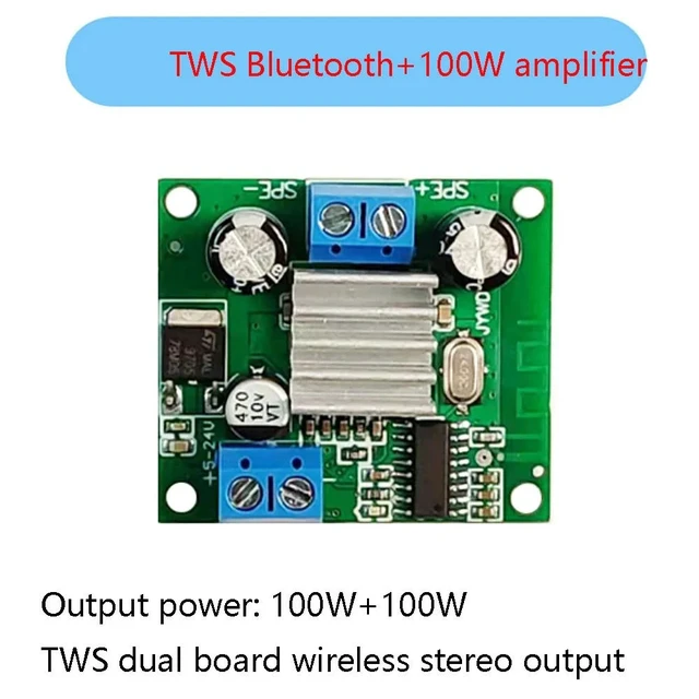 Alt view image 2 of 2 - 1PCS 100W amplifier TWS speaker module receives Bluetooth TPA3116 high-power amplifier board for stereo pairing