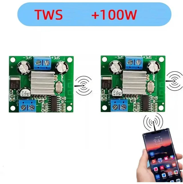 Main image of 1PCS 100W amplifier TWS speaker module receives Bluetooth TPA3116 high-power amplifier board for stereo pairing