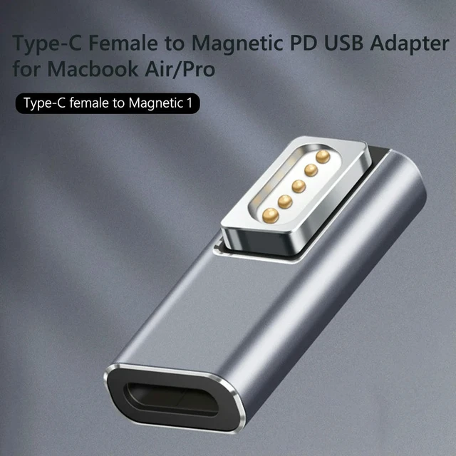 Alt view image 2 of 3 - Type-C Female to Magnetic PD Adapter for Macbook Air/Pro Fast Charging Converter