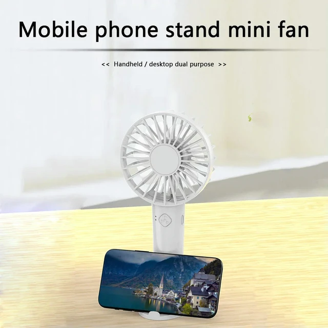 Alt view image 3 of 3 - Mini Hand Fan 3 Speed Handheld Fan Mute Outdoor Air Cooler with Phone Stand Pocket Fan for Home Office Travel Dormitory