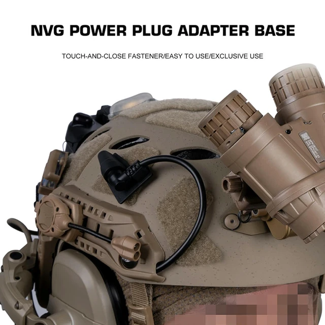 Alt view image 3 of 3 - Power Plug Mounting Base Easy To Install Pack Cable Connector Mount Helmet Cable Holder for NVG & Wargame