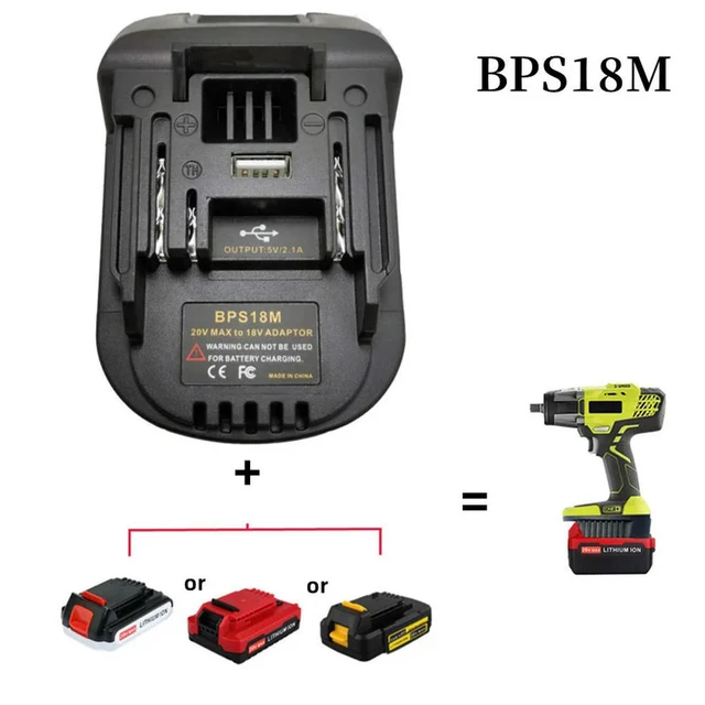 Alt view image 3 of 3 - BPS18M Tool Adapter for Black & Decker/For Porter Cable/ for Stanley is Converted To Replace For Makita BL1830