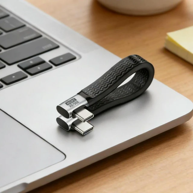 Alt view image 2 of 3 - Type C Male To Male Charging Cable 240W 8K 60HZ USB4 Data Cord 80Gbps Data Transfer Fast Charging Short Cable for Laptop Phone