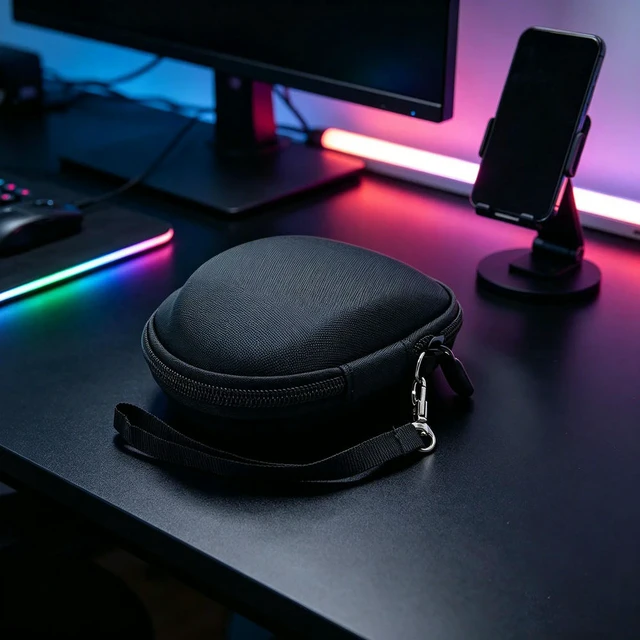 Alt view image 3 of 3 - Advanced Hard Cases for Delux/Colorful M900Pro Gaming Mouses Use Mouse Carrying Bags with Zipper with Hand Strap