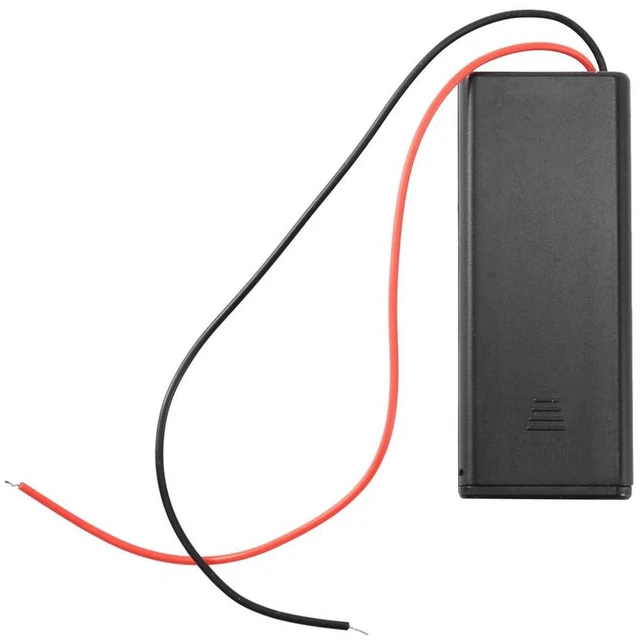 Alt view image 3 of 3 - 10/Pcs 2 AAA Holder With Switch ON Off And Back Cover With Cord Wire Leads 3V Batteries Box Box