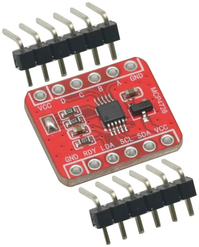 Main image of 1PCS MCP4728 12 Bit Quad Digital to Analog Converter I2C Interface Low Power with EEPROM Memory DAC Breakout Sensor Module
