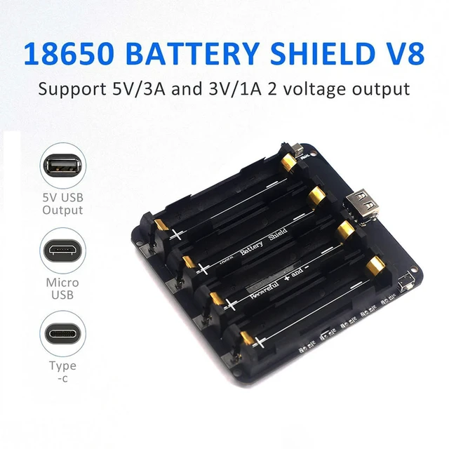 Alt view image 2 of 3 - Li-ion V3 Shield Holder Holder Overcharge Protection Power Bank Charging Module for Raspberry Pi
