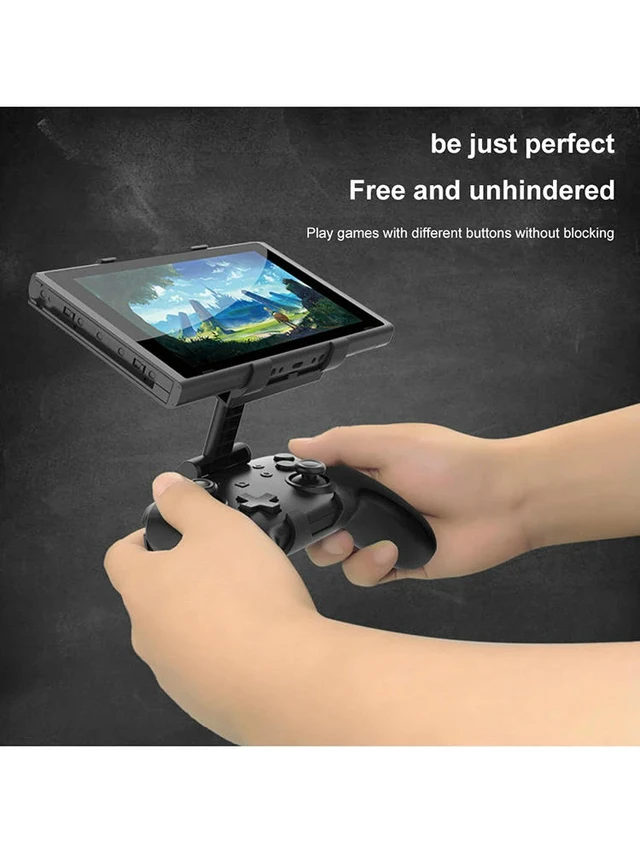 Alt view image 3 of 3 - Handle Support Frame Controller Mount Holder Multi Handle Grip Stand Rotatable Black Handle Holder for SwitchPro /NSPro
