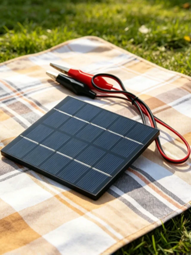 Alt view image 3 of 3 - 1.5W 5V Polycrystalline PET Photovoltaic Solar Panel High Conversion Rate Solar Cell Panel 100mm X 100mm with Clip & 2 Cable