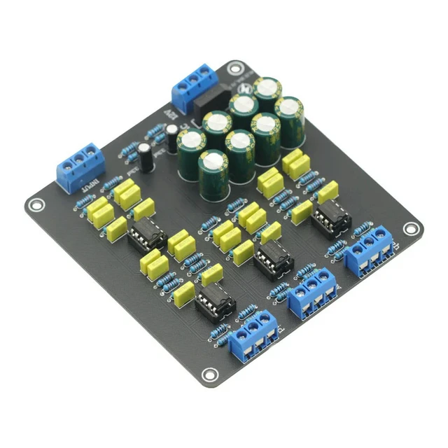 Alt view image 3 of 3 - AC 12V NE5532 Dual-channel 2.0 Stereo High/Mid/Bass 3-way Speaker Electronic Crossover filter 328hz-3288hz