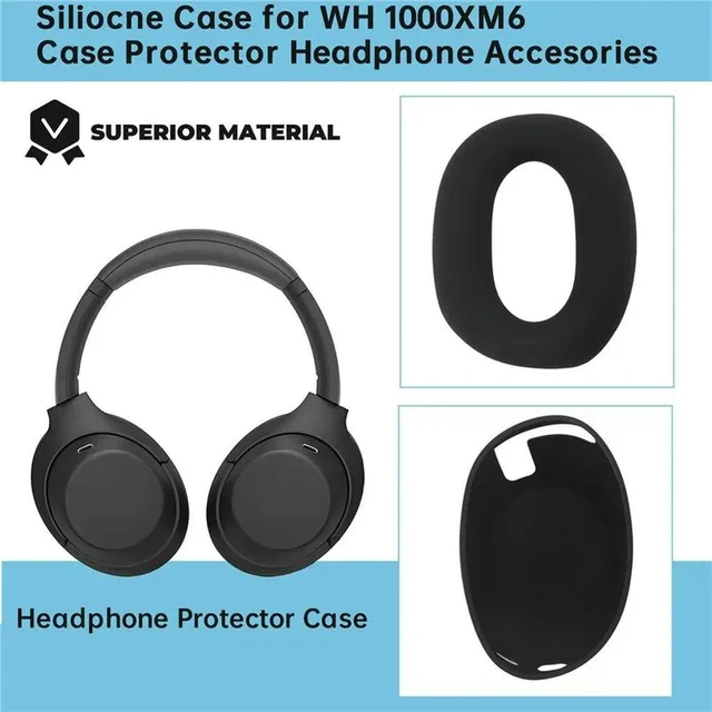 Alt view image 2 of 3 - For WH-1000XM6 Headphone Accessories Protective Case Siliicone Cover Headset Bag Protector Accesories