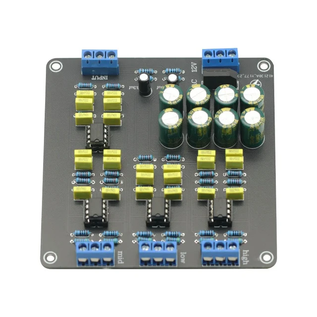 Alt view image 2 of 3 - AC 12V NE5532 Dual-channel 2.0 Stereo High/Mid/Bass 3-way Speaker Electronic Crossover filter 328hz-3288hz