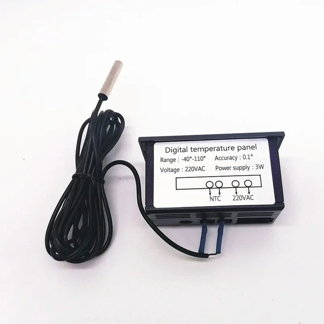Alt view image 2 of 3 - Digital TPM-900 220V Temperature Controller LED Panel Meter with Sensor