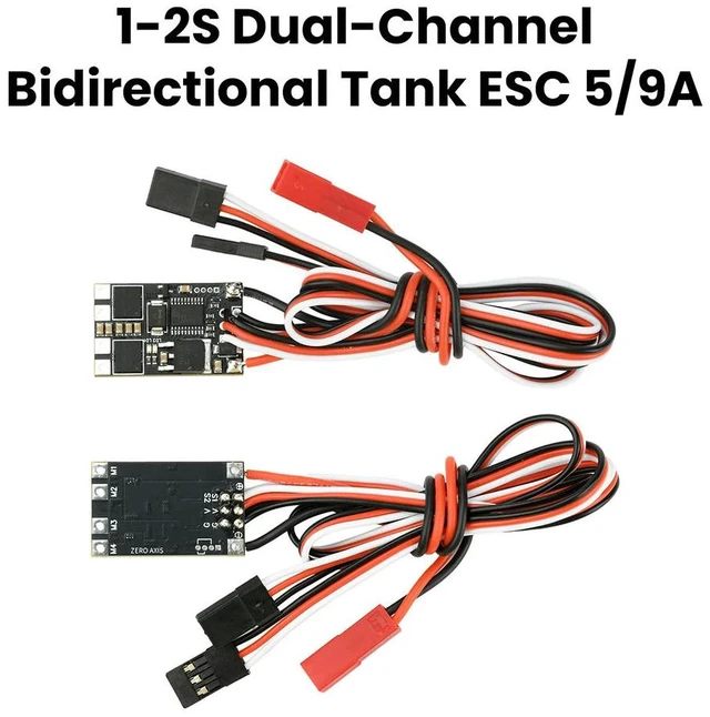 Alt view image 2 of 3 - 1-2S Dual Channel Bidirectional Remote Control Electronic Switch ESC Remote-Controlled Tracked Vehicles Aircraft Boats 5A/9A