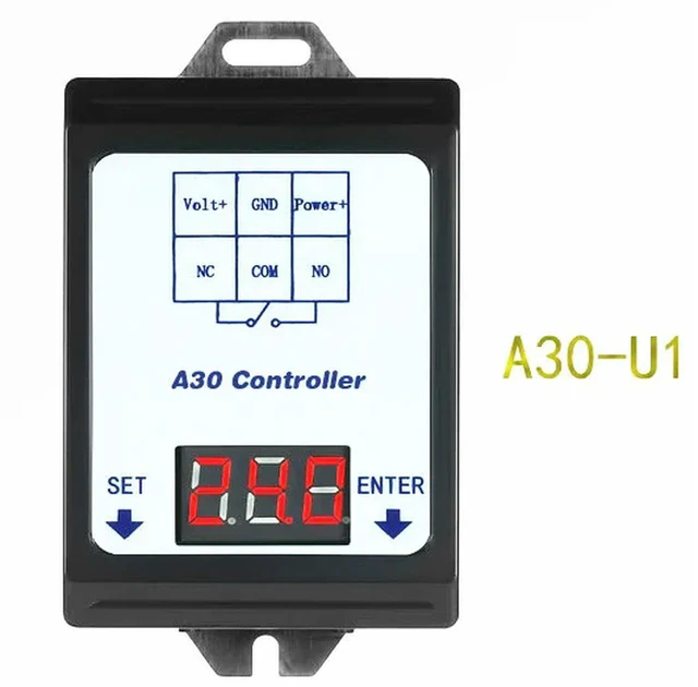 Alt view image 2 of 3 - DC 6~80V Voltage Detection Charging Discharge Monitor Relay Switch Controller with Case LED display