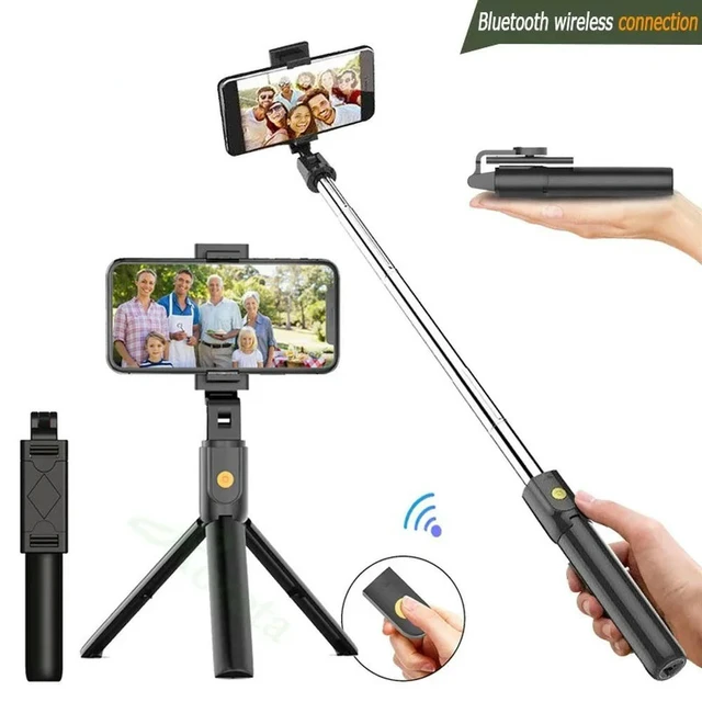 Alt view image 3 of 3 - The Bluetooth Selfie Stick Can Be Converted Into A Tripod And Suitable For Mobile Phone Selfie Recording