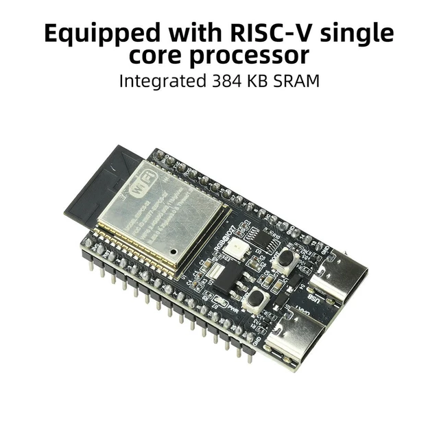 Alt view image 2 of 3 - ESP32C5-H4 Development Board Dual Frequency 2.4G 5GHz Module With Pin N4 4MB Flash 6 CH340 32PIN ESP32C5