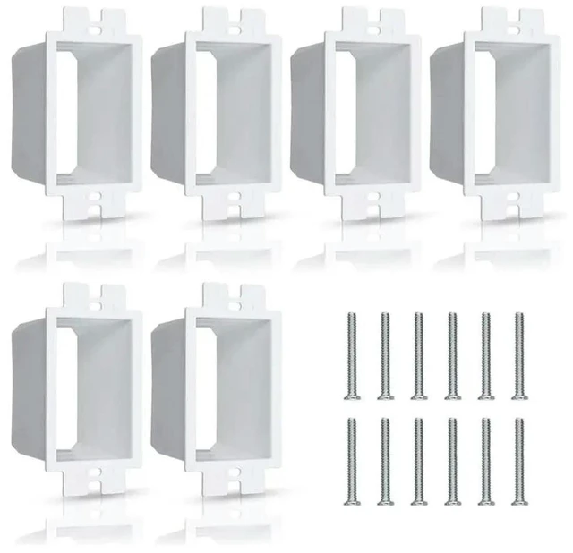 Main image of 6 Pcs Box Extender Single Gang Box Extender With 12Pcs Screws 1 Gang Switch Unit Receptacle Extender