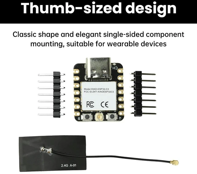 Alt view image 2 of 3 - ESP32-C3 SoC BT Development Board Seeed Studio Xiao Low Power BT Dual Mode Development Board Type C