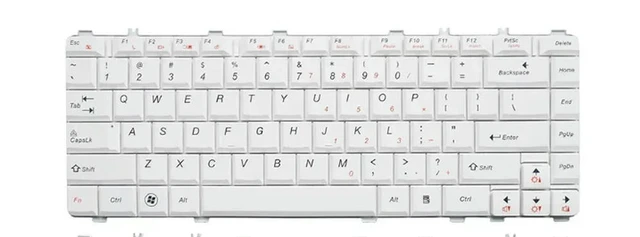 Alt view image 3 of 6 - Laptop Keyboard for Y450 Y450A Y450G B460 Y550 Y550A White US Layout