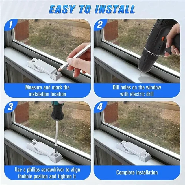 Alt view image 2 of 3 - Replacement For Vertical& Horizontal Sliding Window Sash Lock For Prime-Line F 2590, Broken Parts Included