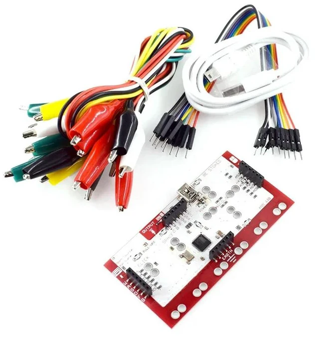 Main image of Compatible Main Control Board DIY Kit with Mini USB Cable and Alligator Clip Cable Main Control IC ATMEGA32U4