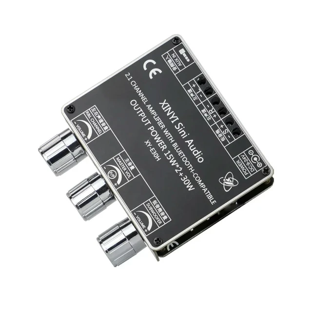 Alt view image 2 of 3 - 1PCS XY-E30H 2.1 channel Bluetooth audio power amplifier board module high and low bass subwoofer app xinyilian
