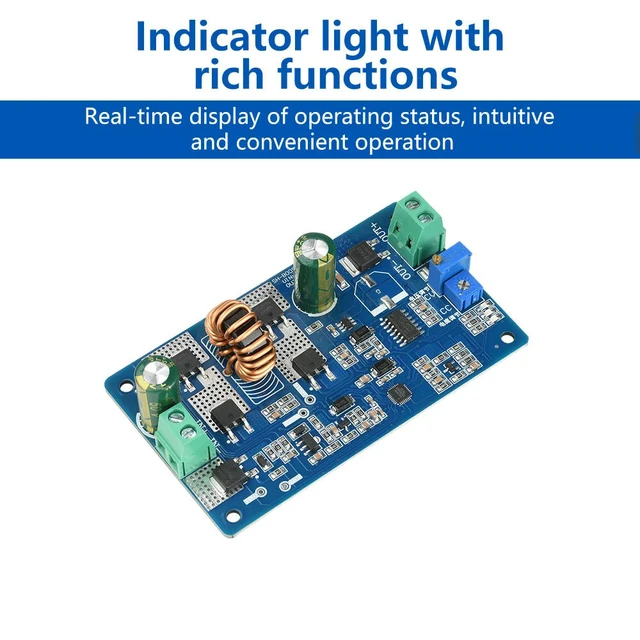 Alt view image 2 of 3 - DC 5-35V 10A Buck Boost Converter Auto Power Supply Module High Efficiency Constant Voltage Current Adjustable LED Driver
