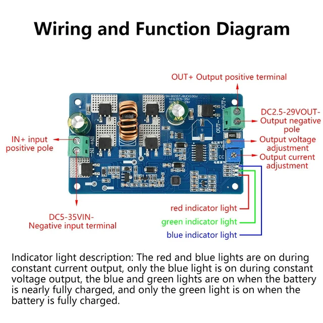 Alt view image 3 of 3 - DC 5-35V 10A Buck Boost Converter Auto Power Supply Module High Efficiency Constant Voltage Current Adjustable LED Driver