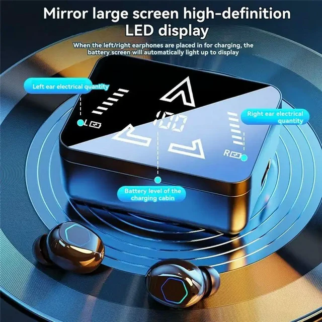 Alt view image 3 of 3 - High Accuracy Two Way Bluetooth M48 Pro Language Translator Earbuds 144 Languages Device Black