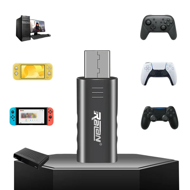 Alt view image 3 of 3 - Controller PC Adapter USB Receiver Bluetooth-Compatible 5.3 Gamepad Converter Controller Adapter for Controller