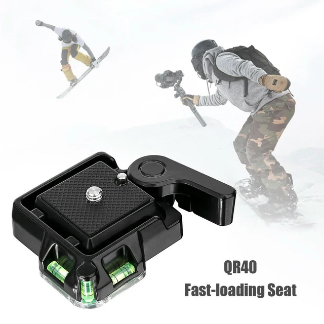 Alt view image 2 of 3 - QR40 Camcorder Tripod Ball Head Aluminum Alloy Quick Release Plate for DSLR Cam Two-level Routes Get the Best Perspective