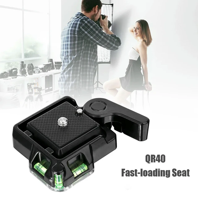 Alt view image 3 of 3 - QR40 Camcorder Tripod Ball Head Aluminum Alloy Quick Release Plate for DSLR Cam Two-level Routes Get the Best Perspective